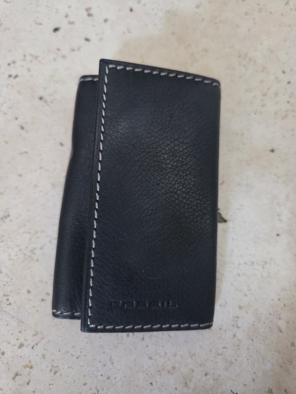 Fossil Black Leather Key Case NWT - Picture 5 of 6